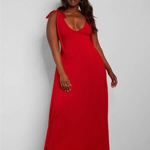 Elegant Red Sleeveless Dress